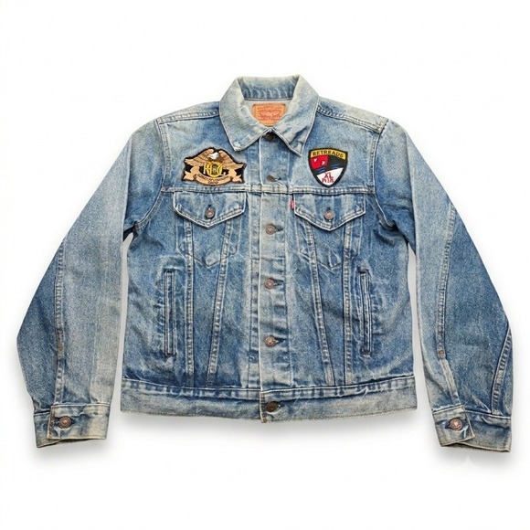 Levi's Other - Vintage 1984 Levis 70506 Denim Trucker Jacket 40 USA Harley Biker Patch HOG